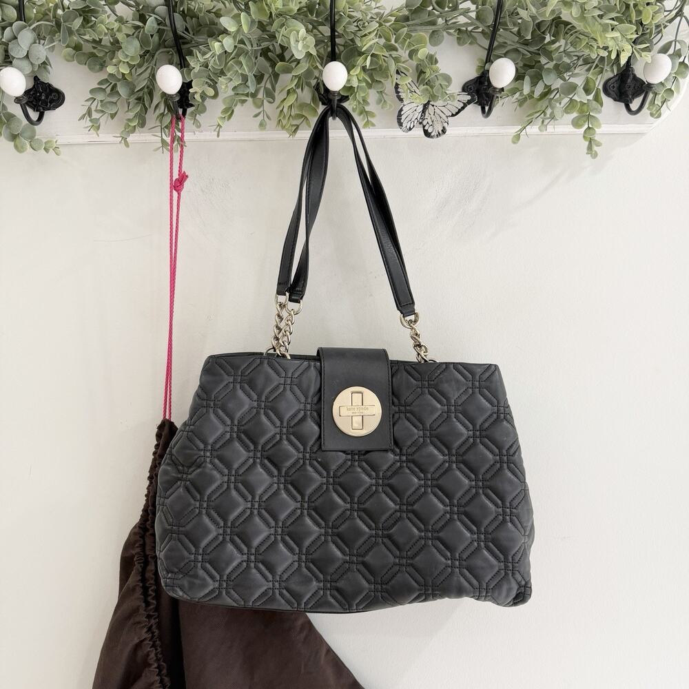 Kate Spade Astor Court 'Elena' shoulder bag Black Dust Bag SB